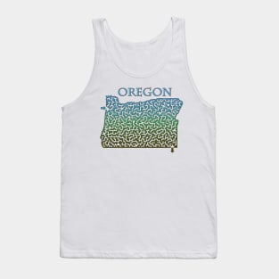 State of Oregon Colorful Maze Tank Top